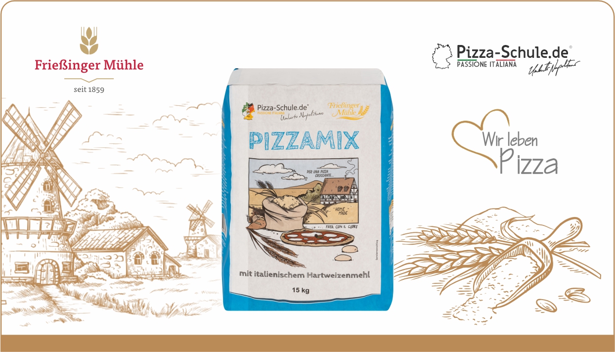 Pizzamix für eine knusprige Pizza - Frießinger Mühle - Pizza-Schule