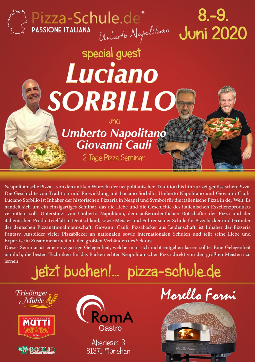 Pizza Seminar Luciano Sorbillo 8 9 Juni Plakat 1 Pizza Schule De