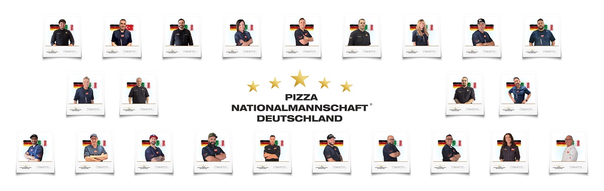 Alle Mitglieder der Pizza-Nationalmannschaft Deutschland