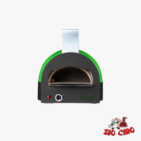 Zio Ciro Subito Cotto 45 verde Forno Pizza a Gas in Refrattario con Cupola