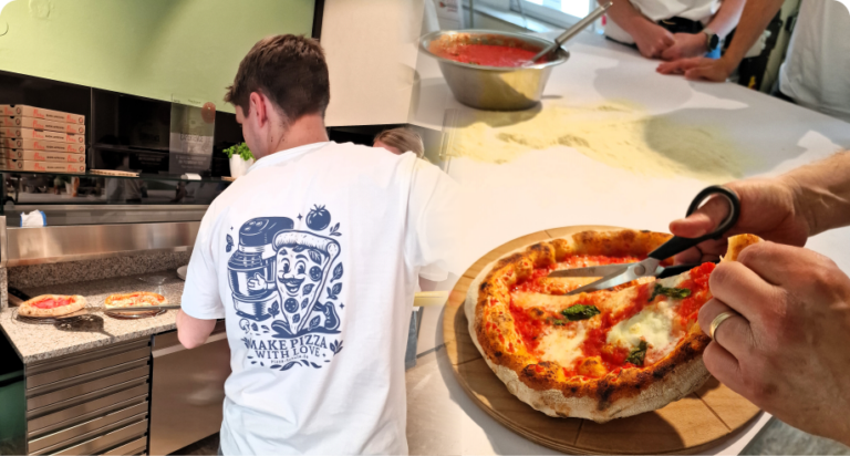 Pizza mit frischen Zutaten zubereiten im Pizzakurs