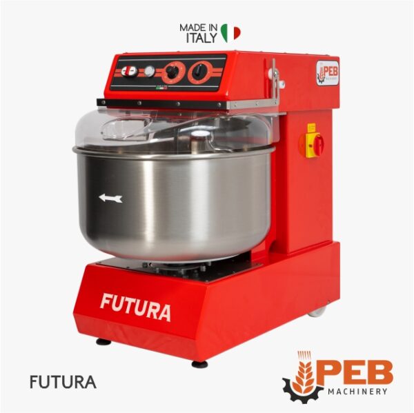 Knetmaschine für Pizzerien 30 kg 40 kg PEB Machinery FUTURA in Rot