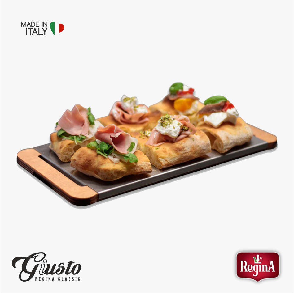 Regina Giusto Pizzabrett - Servieren Pizza - Pinsa Romana - Focaccia