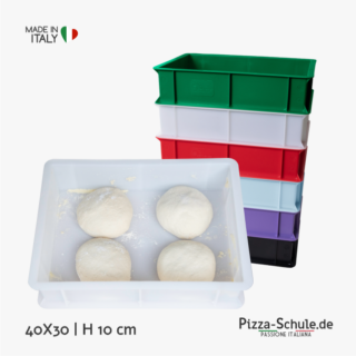 Pizzaballenbox 40x30x10 cm Stapelbare Teigboxen in verschiedenen Farben