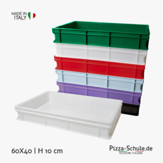 Pizzaballenbox 60x40x10 cm Stapelbare Teigboxen in verschiedenen Farben
