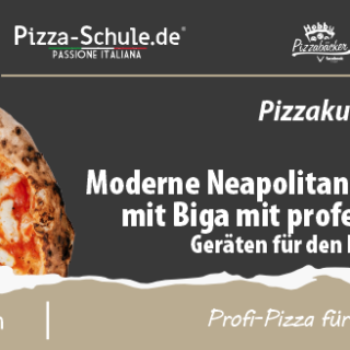 Pizzakurs Moderne Neapolitanische Pizza mit Biga mit professionellen Geräten für den Hausgebrauch