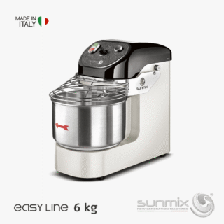 Sunmix EASY6 Spiralknetmaschine 6 kg für Pizza- Brot- und Pizzateig Reinweiß