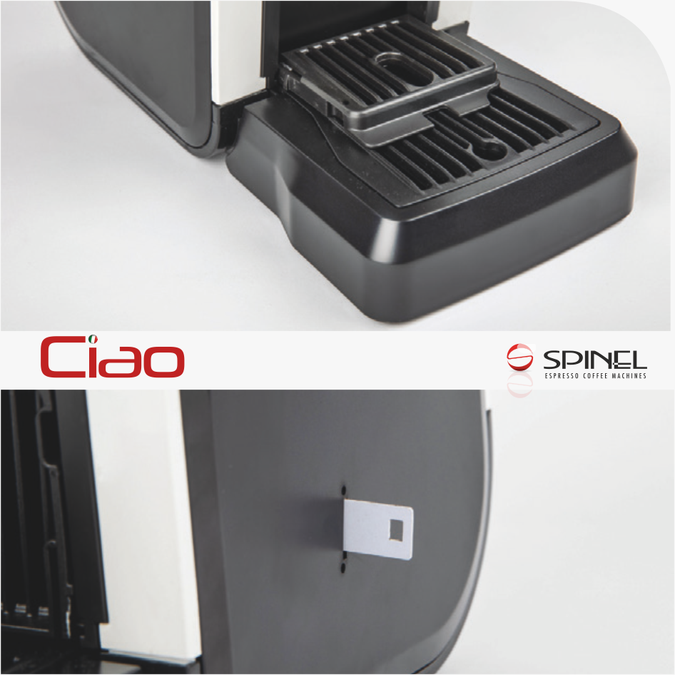 spinel ciao ese padmaschine abtropfschale detail