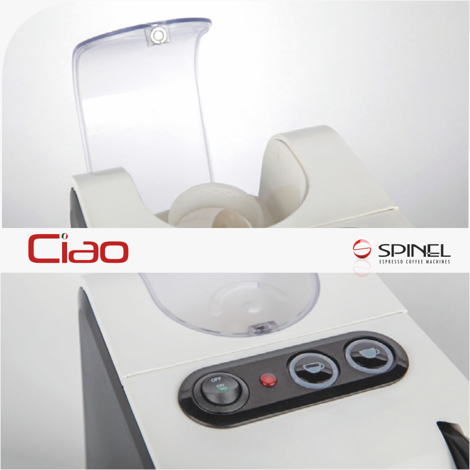 spinel ciao ese padmaschine wassertank bedienfeld detail