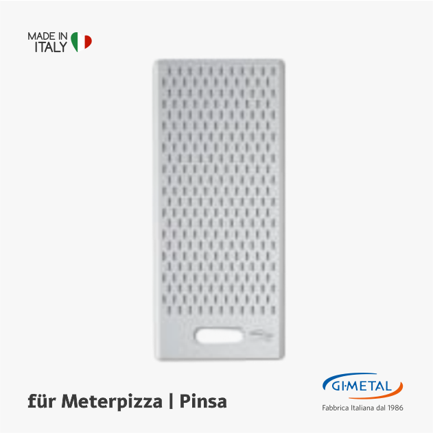 Gi.Metal Aluminium Pizzaschaufel für Meterpizza Pinsa 30×70 cm perforiert | AM-3070AF