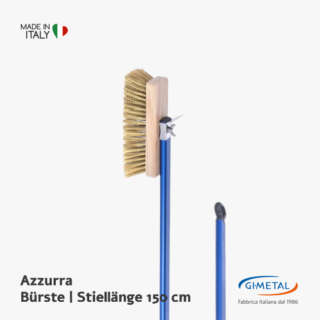 Gi.Metal Azzurra Pizzaofen Bürste Messingborsten Stiel 150 cm AC-SP-150
