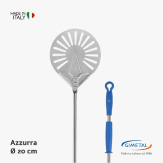 GiMetal Pizzawender perforiert Edelstahl 20 cm Azzurra I-20F
