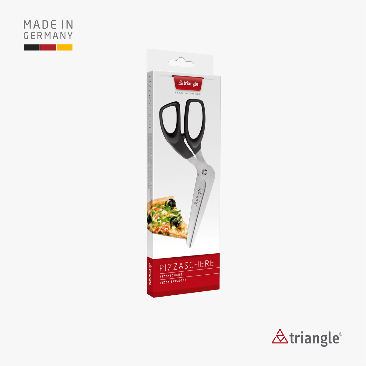 Pizzaschere Schwarz aus Edelstahl Triangle Solingen 56 491 11 02