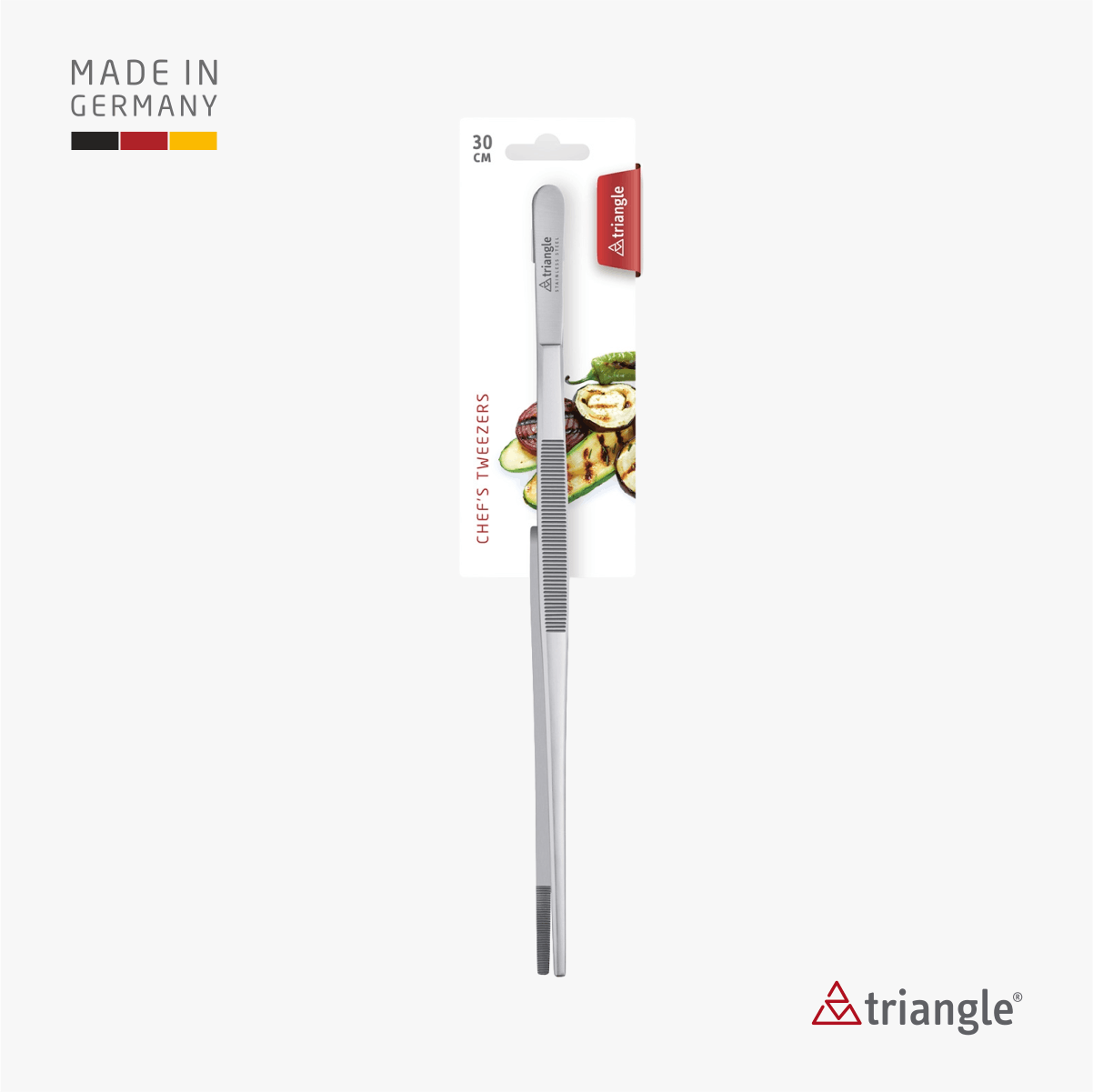 Triangle Pizza Garnierpinzette 30 cm aus Edelstahl 50 487 30 01