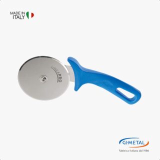 GiMetal Linea PRO Pizzaschneider 10 cm aus Edelstahl AC-ROP6