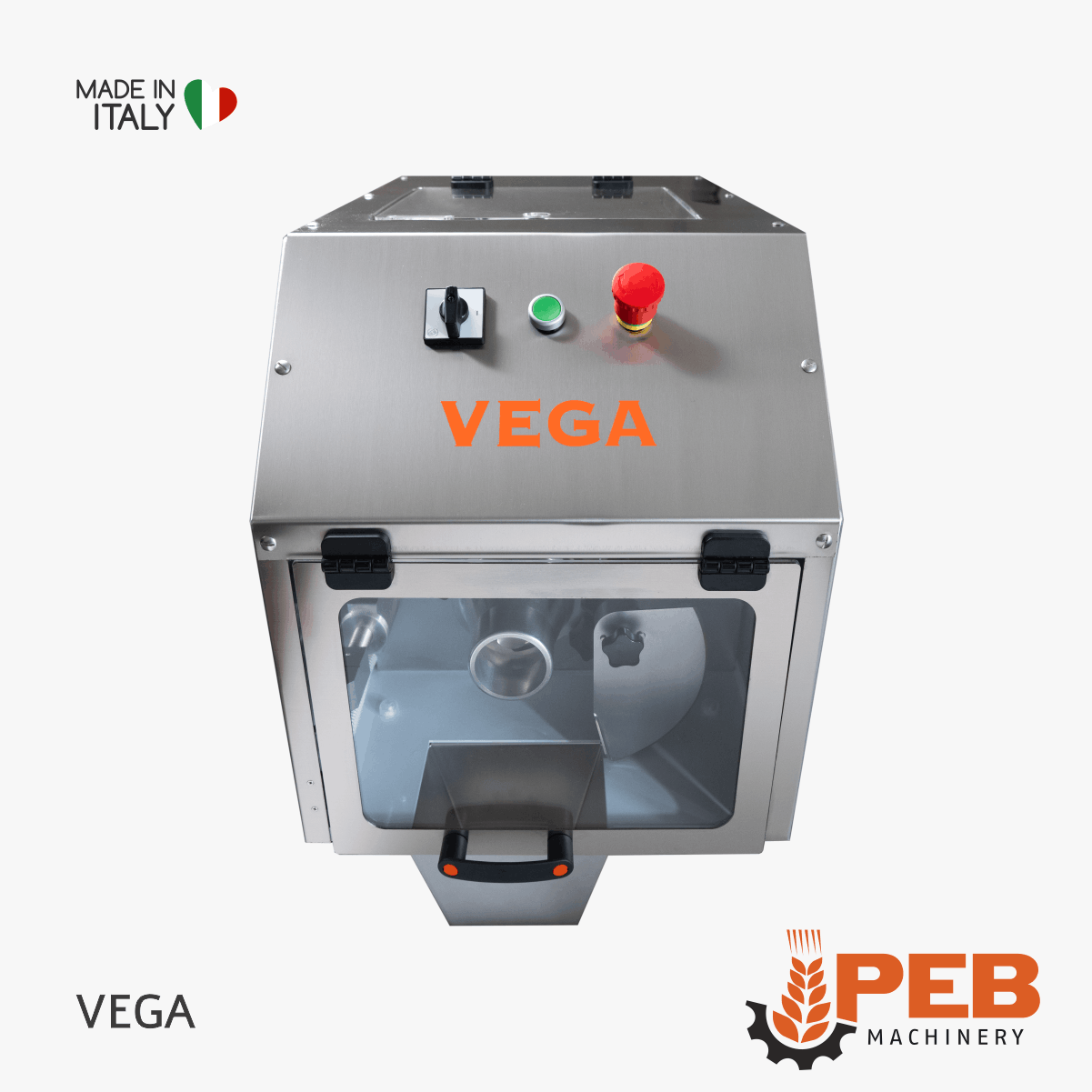 PEB Machinery VEGA Teigportionierer Frontansicht Edelstahl