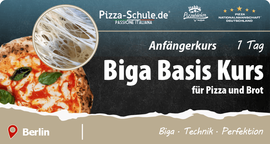 Biga Basis Kurs Professionelle Technik für Pizzateige Pizzakurs Berlin