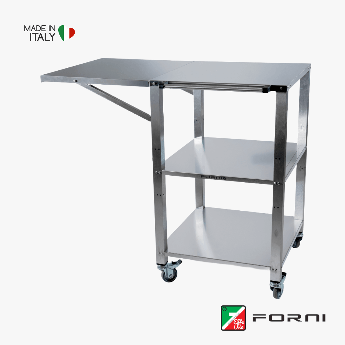 Effeuno Rollwagen Pizzaofen mit Arbeitsflaeche