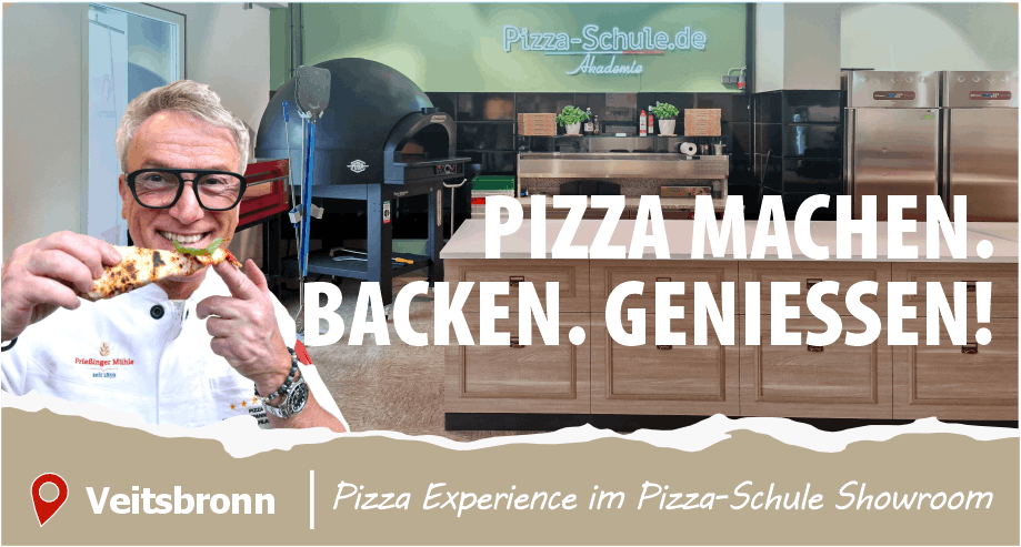 Pizza machen Backen Genießen - Pizza Experience im Pizza-Schule Showroom
