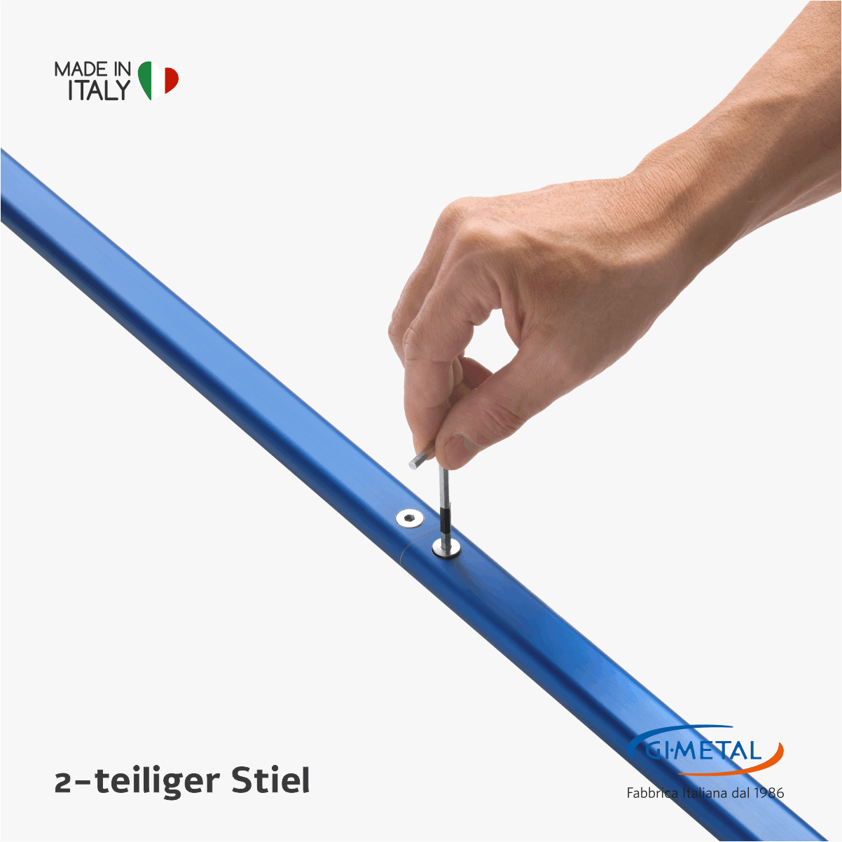 GiMetal Pizzaschaufel 2-teiliger Stiel Montage