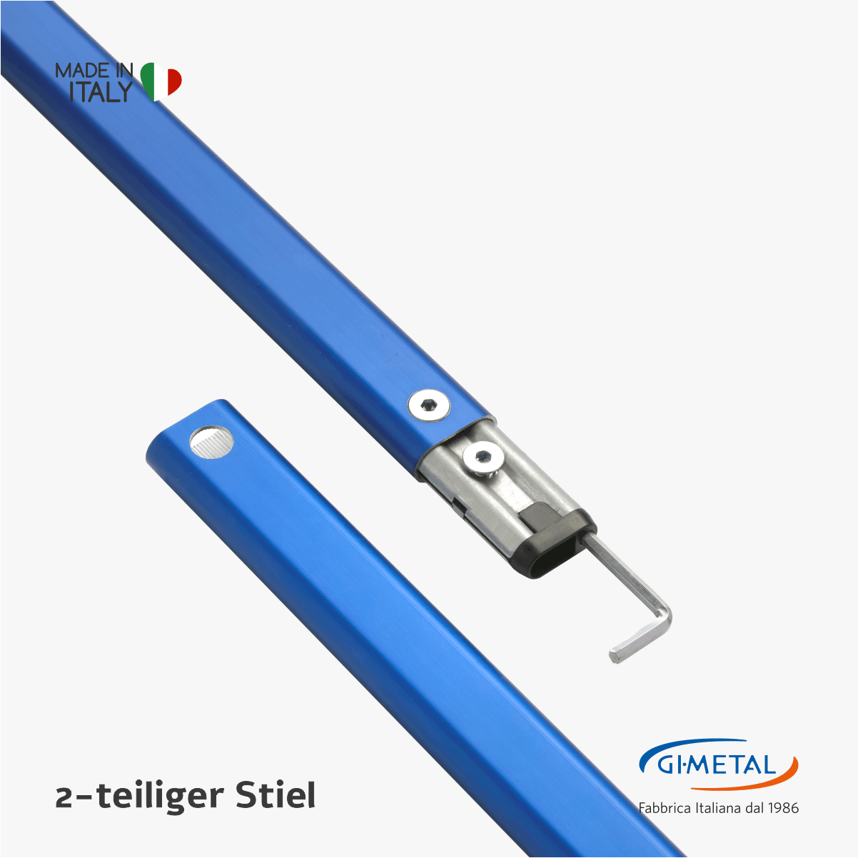 GiMetal Pizzaschaufel 2-teiliger Stiel Verbindungssystem