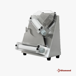 Diamond WR-LP32-XP Pizza-Teigausroller aus Edelstahl mit zwei Walzenpaaren, Pizza Ø 14–30 cm